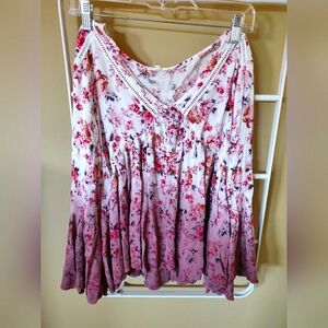 Mystree Ombre Floral Top Size Small